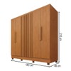 Guarda-Roupa Casal Itaperuna 6 Portas 4 Gavetas Ripado Flex Cinamomo 33235 - Tcil Móveis