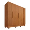 Guarda-Roupa Casal Itaperuna 6 Portas 4 Gavetas Ripado Flex Cinamomo 33235 - Tcil Móveis