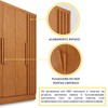 Guarda-Roupa Casal Itaperuna 6 Portas 4 Gavetas Ripado Flex Cinamomo 33235 - Tcil Móveis