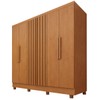 Guarda-Roupa Casal Itaperuna 6 Portas 4 Gavetas Ripado Flex Cinamomo 33235 - Tcil Móveis