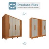 Guarda-Roupa Casal Itaperuna 6 Portas 4 Gavetas Ripado Flex Cinamomo/Off White 33235 - Tcil Móveis
