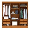 Guarda-Roupa Casal Itaperuna 6 Portas 4 Gavetas Ripado Flex Cinamomo/Off White 33235 - Tcil Móveis