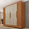 Guarda-Roupa Casal Itaperuna 6 Portas 4 Gavetas Ripado Flex Cinamomo/Off White 33235 - Tcil Móveis