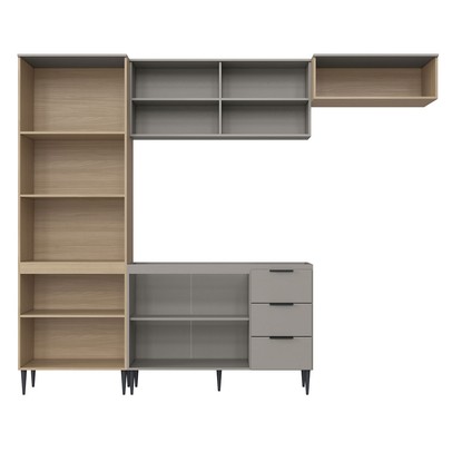 Cozinha Completa Lavínia 9 Portas 3 Gavetas Imperial/Fume - Jcarvalho