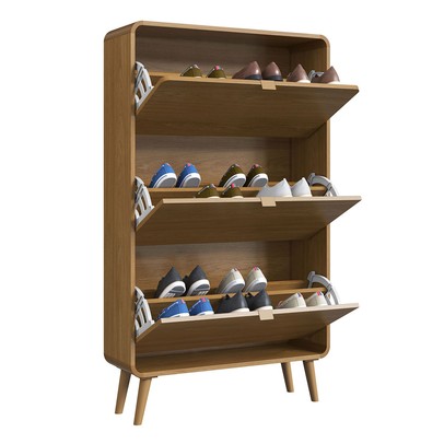 Sapateira Curve 3 Portas Carvalho Xingu - Completa Móveis