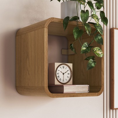 Nicho Organizador Curve Carvalho Xingu - Completa Móveis