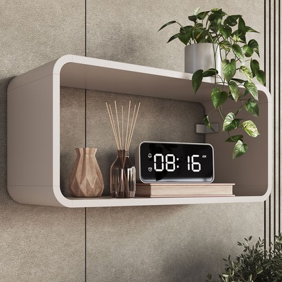 Nicho Organizador Duplo Curve Bege Dunas - Completa Móveis