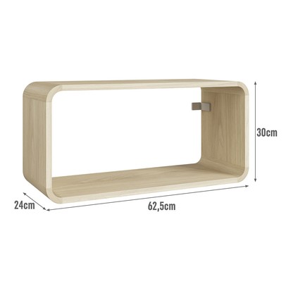 Nicho Organizador Duplo Curve Carvalho Araguaia - Completa Móveis