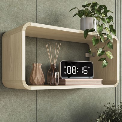 Nicho Organizador Duplo Curve Carvalho Araguaia - Completa Móveis