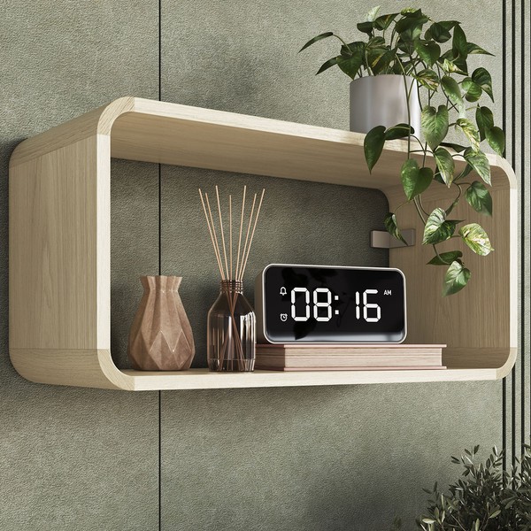 Nicho Organizador Duplo Curve Carvalho Araguaia - Completa Móveis