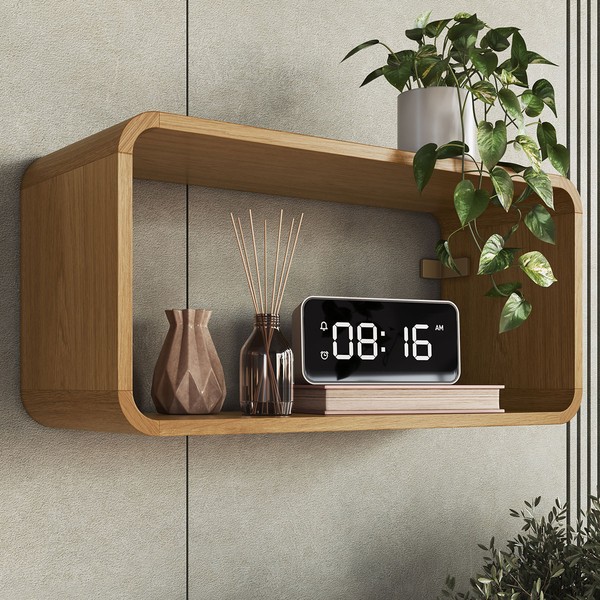 Nicho Organizador Duplo Curve Carvalho Xingu - Completa Móveis