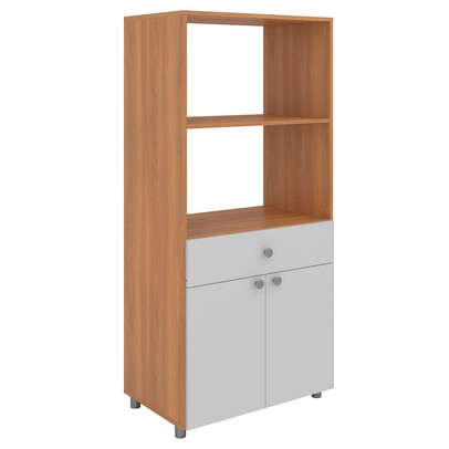 Armário de Cozinha âmbar 2 Portas 1 Gaveta Freijó/Branco - Telasul