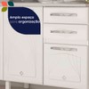Balcão de Cozinha para Pia em Aço Star New 5 Portas 2 Gavetas Branco - Telasul
