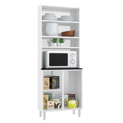 Paneleiro em Aço Star New 4 Portas 3 Prateleiras Branco - Telasul