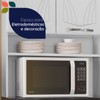 Cozinha Compacta em Aço Star New 9 Portas com Vidro Branco - Telasul