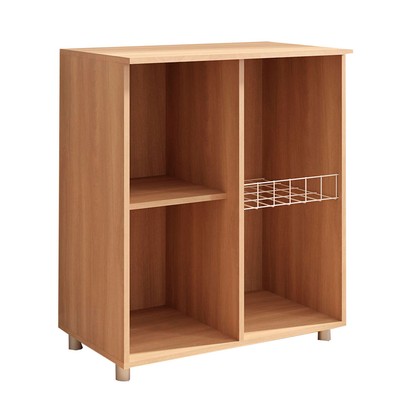 Armário de Cozinha com Fruteira âmbar 1 Porta Freijó/Branco - Telasul