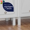 Cozinha Completa em Aço Star New 12 Portas 3 Gavetas com Vidro Branco - Telasul