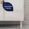 Paneleiro em Aço Topázio 4 Portas 3 Prateleiras Branco - Telasul