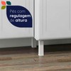 Cozinha Completa em Aço Topázio 14 Portas 3 Gavetas com Vidro Preto - Telasul
