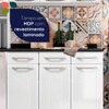 Cozinha Completa em Aço Topázio 12 Portas 3 Gavetas com Vidro Branco - Telasul