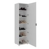 Sapateira Versa Home 1 Porta 5 Prateleiras com Espelho Branco - Telasul