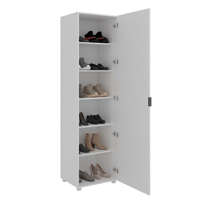 Sapateira Versa Home 1 Porta 5 Prateleiras com Espelho Branco - Telasul