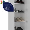 Sapateira Versa Home 1 Porta 5 Prateleiras com Espelho Branco - Telasul
