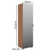 Sapateira Versa Home 1 Porta 5 Prateleiras com Espelho Freijó - Telasul