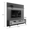 Rack com Painel para TV Até 70 Polegadas London 2 Portas 1 Prateleira Cedro/Preto - Olivar Móveis