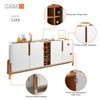 Balcão Buffet Max 4 Portas com Adega Branco/Cedro - Pnr Móveis