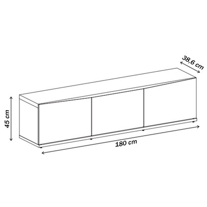 Rack para TV Até 60 Polegadas Hans 1,80 2 Portas 1 Gaveta Off White/Cedro - Pnr Móveis