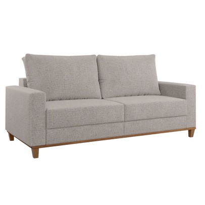 Sofá Living Gilbran 3 Lugares Linhão Giz - Vian