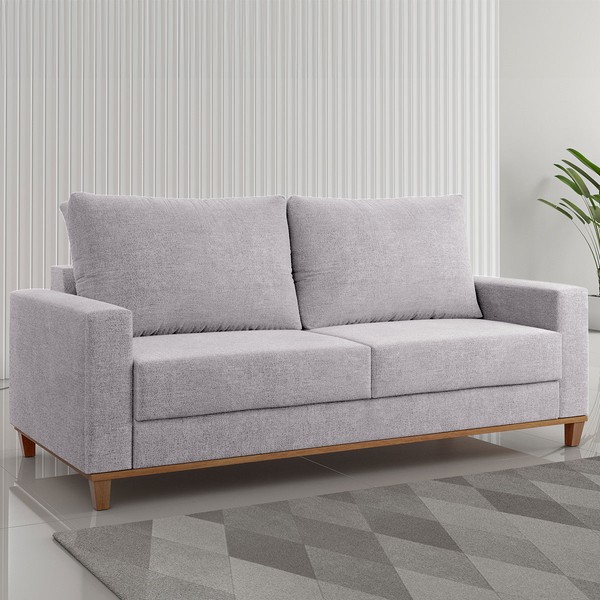 Sofá Living Gilbran 3 Lugares Linhão Juta - Vian