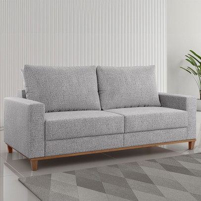 Sofá Living Gilbran 3 Lugares Linhão Nanquin - Vian