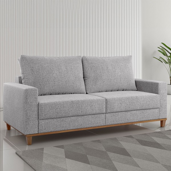 Sofá Living Gilbran 3 Lugares Linhão Nanquin - Vian