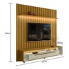 Rack com Painel para TV Até 70 Polegadas Loop 2 Gavetas 1 Prateleira Cedro/Off White - Olivar Móveis