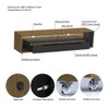 Rack com Painel para TV Até 70 Polegadas Loop 2 Gavetas 1 Prateleira Cedro/Preto - Olivar Móveis