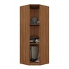 Guarda-Roupa Solteiro Modulado Lugano 1 Porta 2 Prateleiras Nogal/Branco - Hecol Móveis