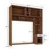 Guarda-Roupa Solteiro Modulado Ponte Lugano 4 Portas 1 Gaveta Nogal/Branco - Hecol Móveis