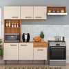 Cozinha Compacta Nina 6 Portas 1 Gaveta Cinamomo/Off White - Fellicci