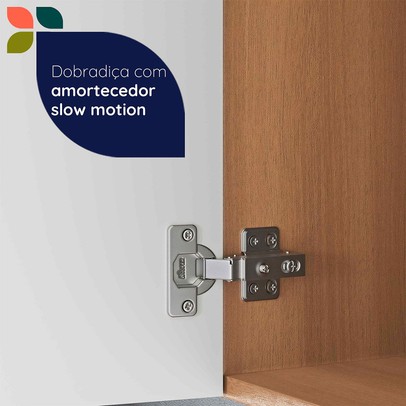 Balcão de Cozinha para Cooktop Macadâmia 1 Porta 1 Gaveta Freijó/Branco - Telasul