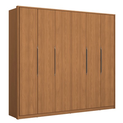 Guarda-Roupa Casal Velasco 6 Portas 4 Gavetas Canela - Kappesberg