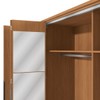 Guarda-Roupa Casal Vernet  6 Portas 4 Gavetas com Espelho Canela - Kappesberg