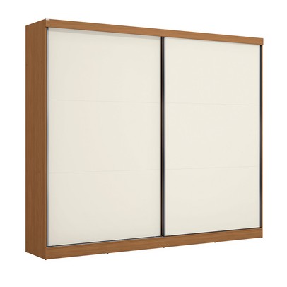 Guarda-Roupa Casal Benito 2 Portas 4 Gavetas Flex Canela/Off White - Kappesberg
