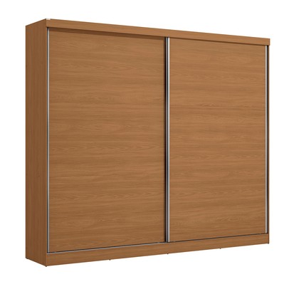 Guarda-Roupa Casal Benito 2 Portas 4 Gavetas Flex Canela/Grafite - Kappesberg