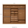 Guarda-Roupa Casal Beaumont 6 Portas 3 Gavetas Canela/Off White - Kappesberg