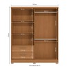 Guarda-Roupa Casal Baume 3 Portas 2 Gavetas Canela - Kappesberg