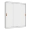 Guarda-Roupa Casal Capri 3 Portas 4 Gavetas Flex Branco/Preto - Fellicci