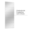Guarda-Roupa Casal Capri 3 Portas 4 Gavetas com Espelho Flex Cinamomo/Grafite/Off White - Fellicci
