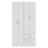 Guarda-Roupa Solteiro Panamá 4 Portas 2 Gavetas Branco - Fellicci